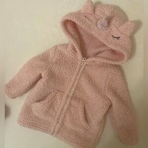 OshKosh B’gosh Sherpa Full Zip Infant Unicorn Jacket